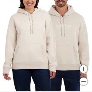 New COSTCO WHOLESALE Unisex Logo Hoodie Men women boys girls Cream Color Size XS